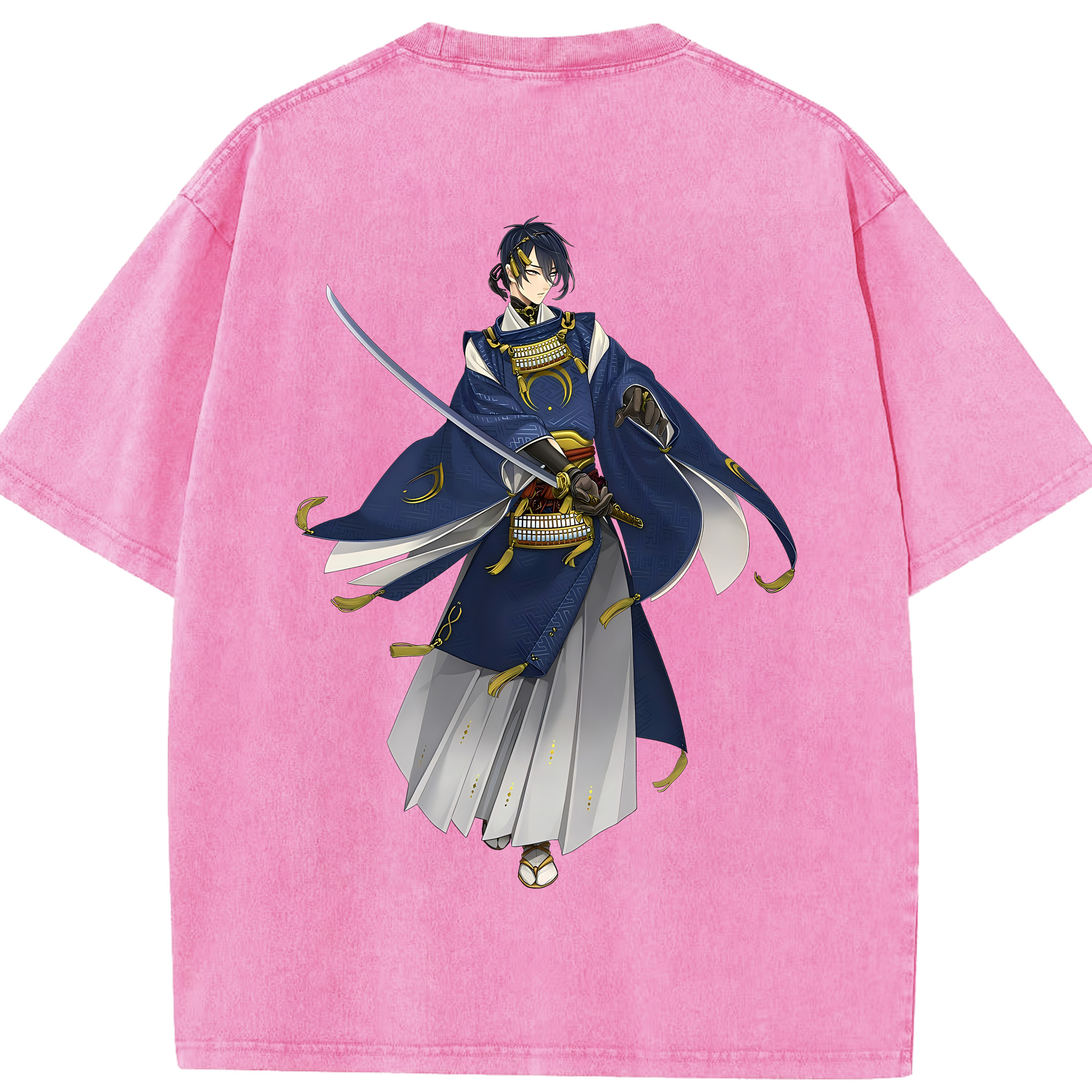 （画像用） 刀剣乱舞 Touken Ranbu 綿100% ヴィンテージ風 半袖Tシャツ（背面プリント）